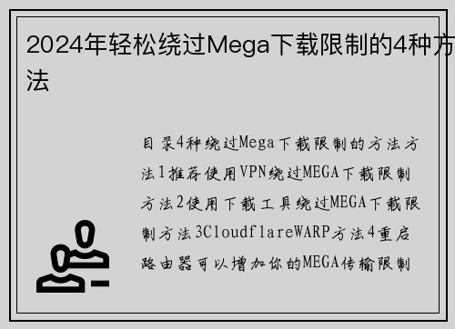2024年轻松绕过Mega下载限制的4种方法
